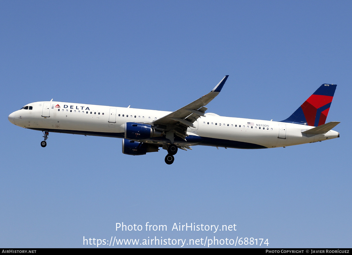 Aircraft Photo of N370DN | Airbus A321-211 | Delta Air Lines | AirHistory.net #688174