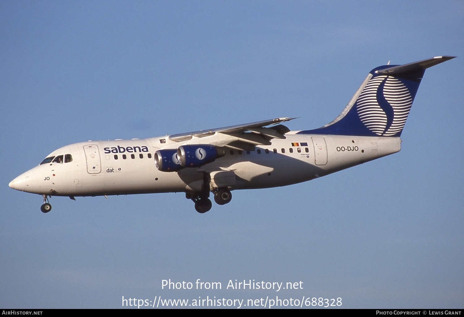 Aircraft Photo of OO-DJO | British Aerospace Avro 146-RJ85 | Sabena | AirHistory.net #688328