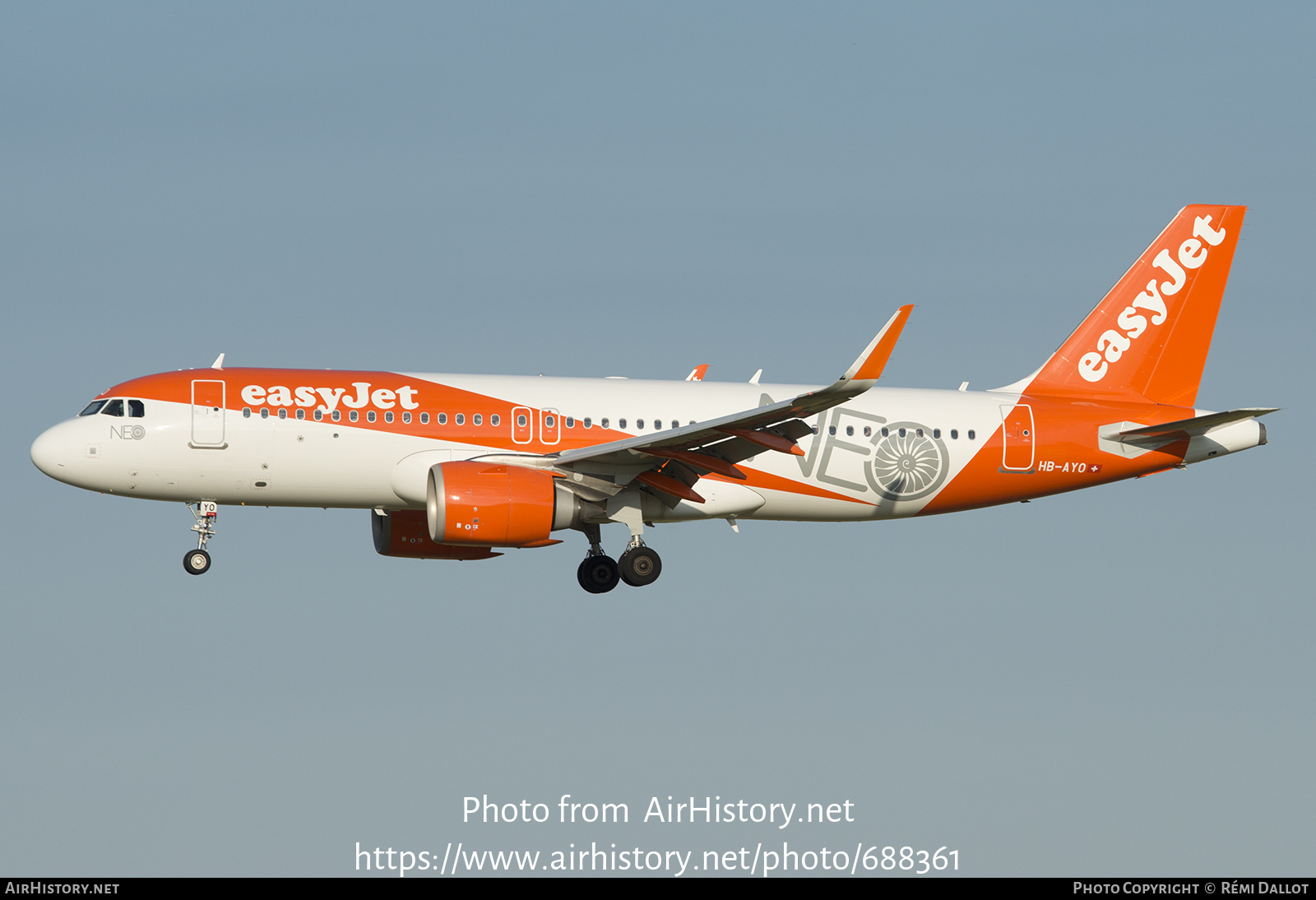 Aircraft Photo of HB-AYO | Airbus A320-251N | EasyJet | AirHistory.net #688361