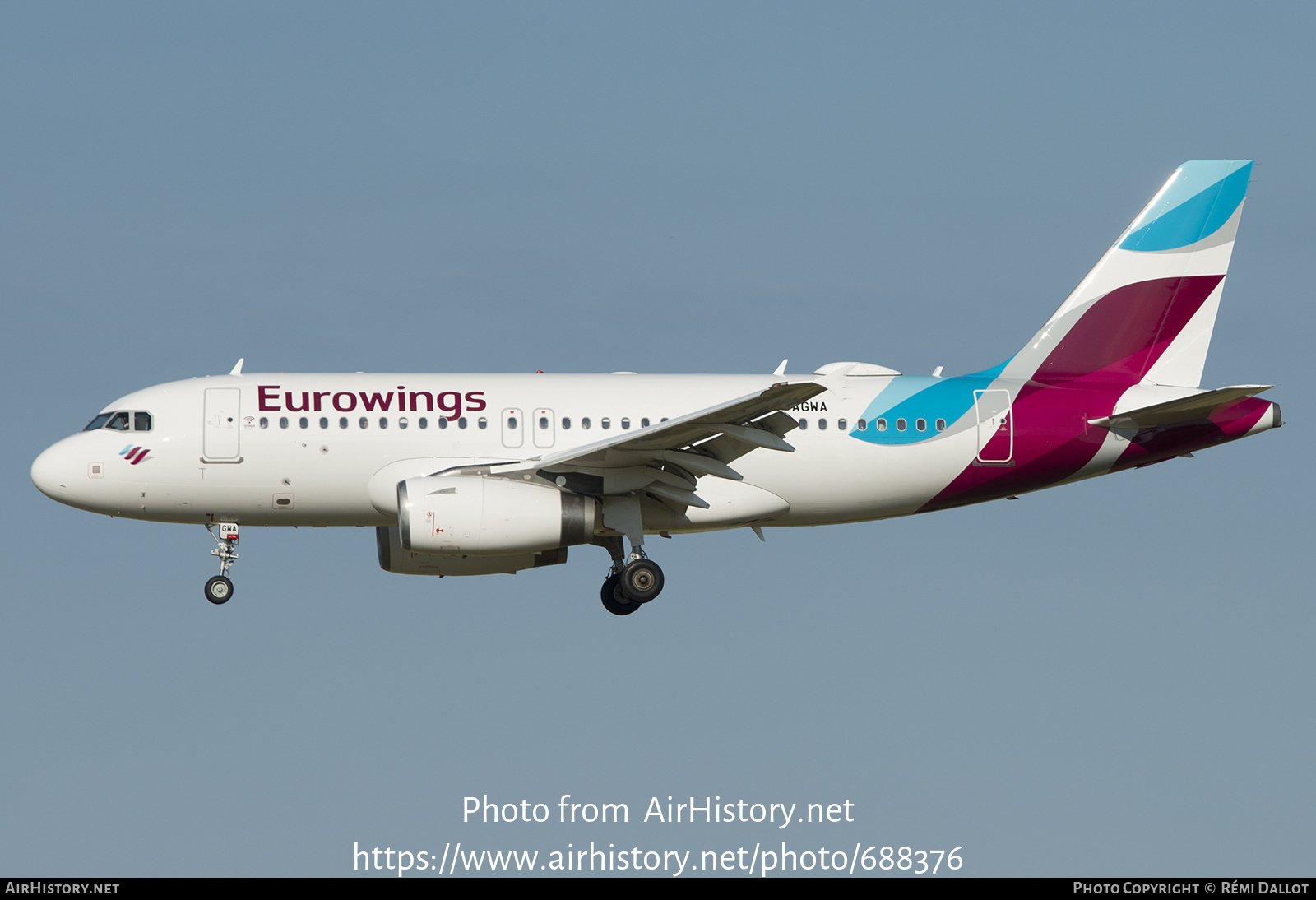 Aircraft Photo of D-AGWA | Airbus A319-132 | Eurowings | AirHistory.net #688376