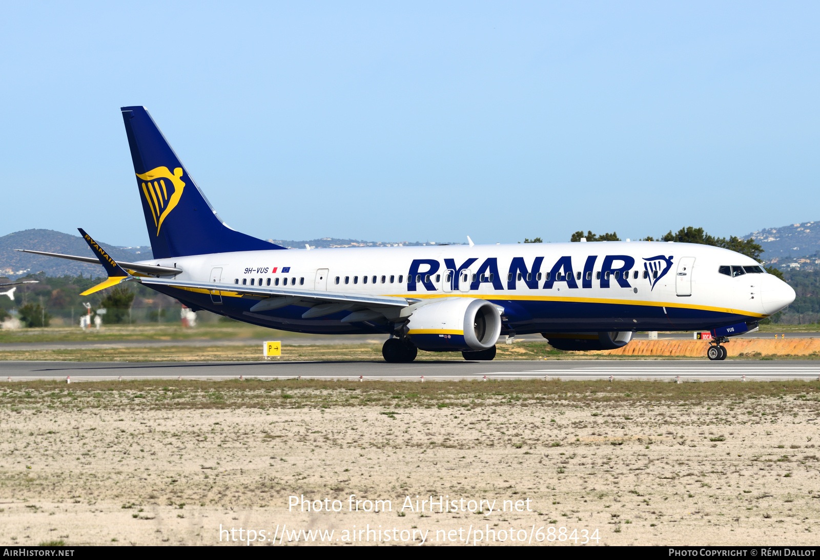 Aircraft Photo of 9H-VUS | Boeing 737-8200 Max 200 | Ryanair | AirHistory.net #688434