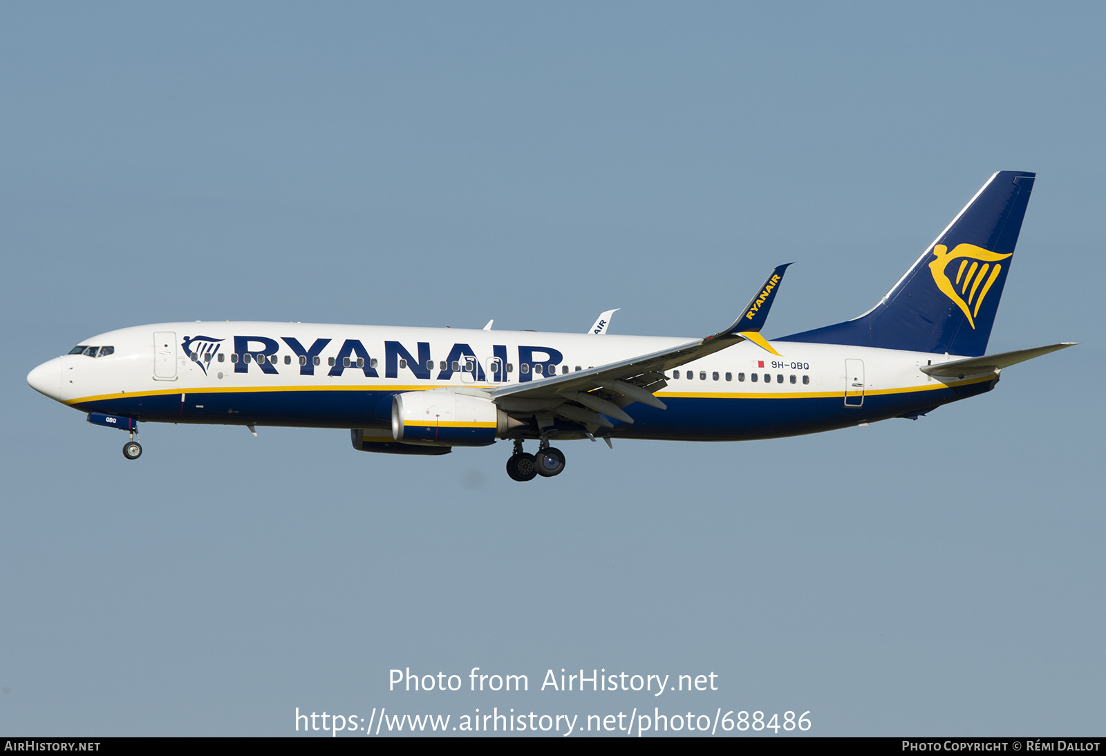 Aircraft Photo of 9H-QBQ | Boeing 737-8AS | Ryanair | AirHistory.net #688486