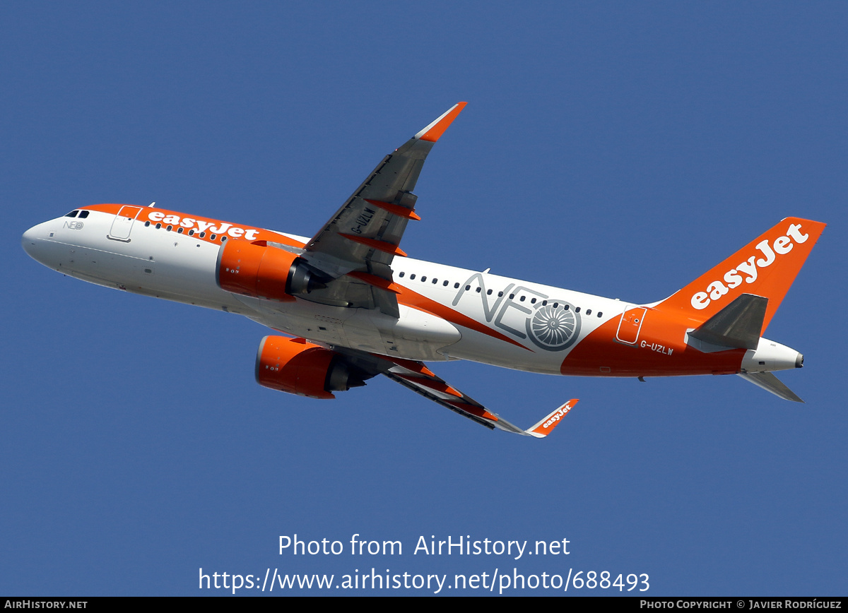 Aircraft Photo of G-UZLW | Airbus A320-251N | EasyJet | AirHistory.net #688493