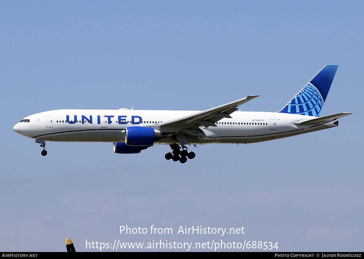 Aircraft Photo of N778UA | Boeing 777-222 | United Airlines | AirHistory.net #688534