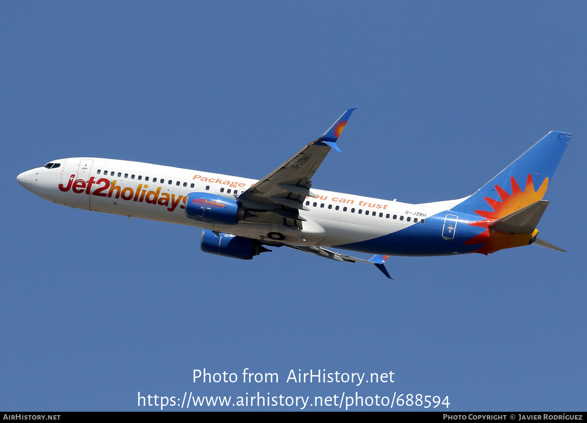 Aircraft Photo of G-JZBH | Boeing 737-800 | Jet2 Holidays | AirHistory.net #688594