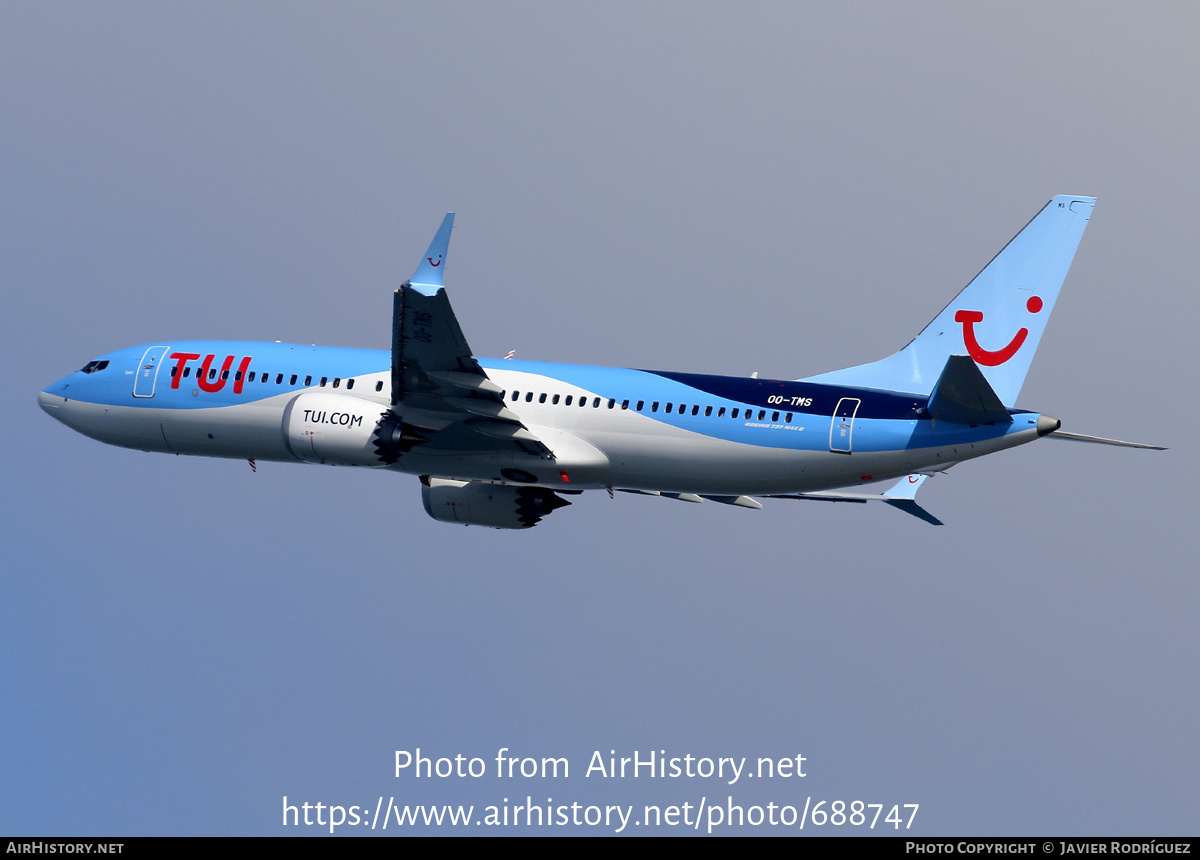 Aircraft Photo of OO-TMS | Boeing 737-8 Max 8 | TUI | AirHistory.net #688747