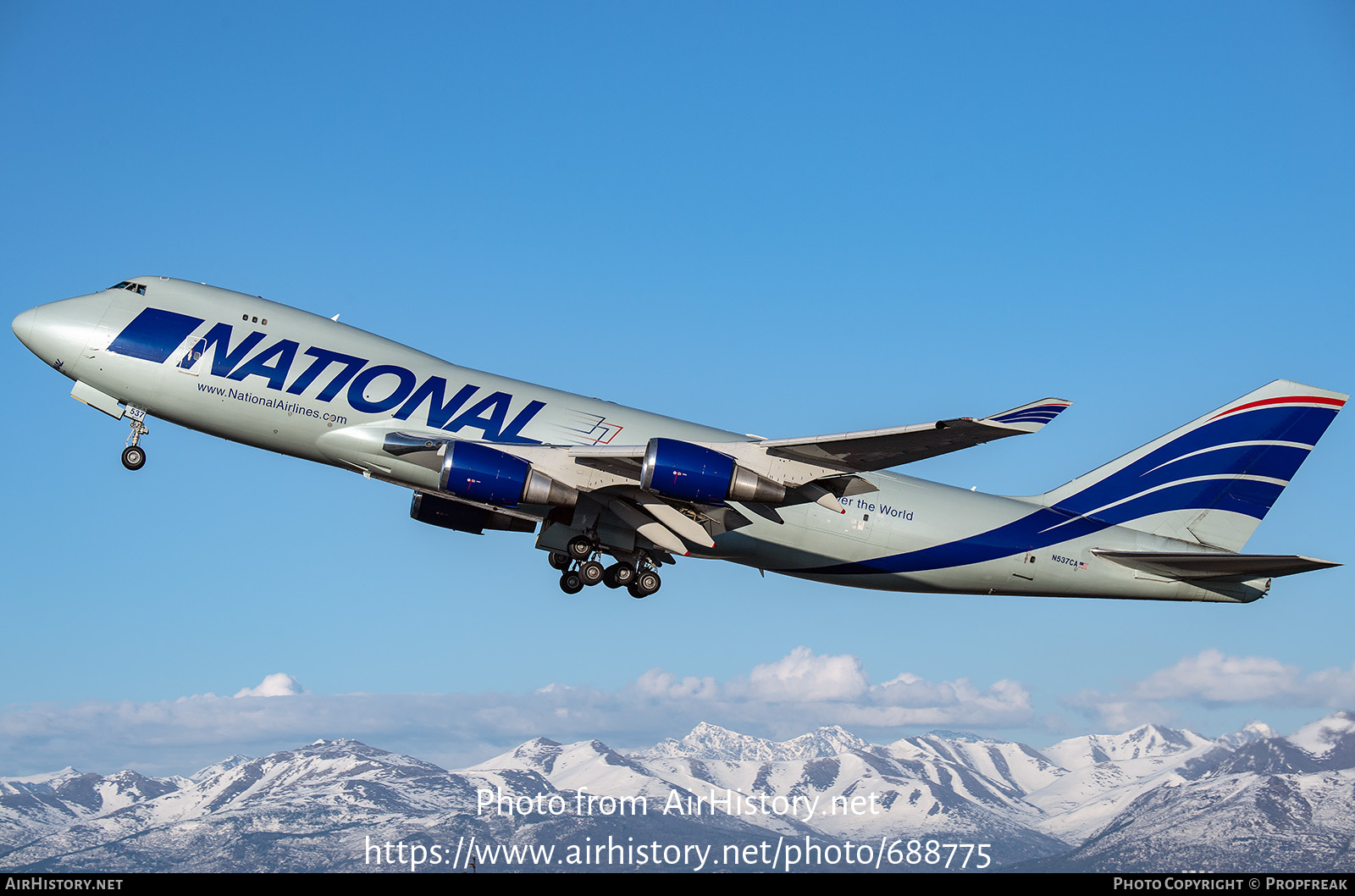 Aircraft Photo of N537CA | Boeing 747-446F/SCD | National Airlines | AirHistory.net #688775