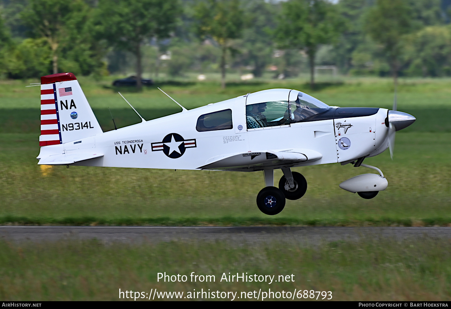 Aircraft Photo of N9314L | Grumman American AA-1A Trainer | USA - Navy | AirHistory.net #688793