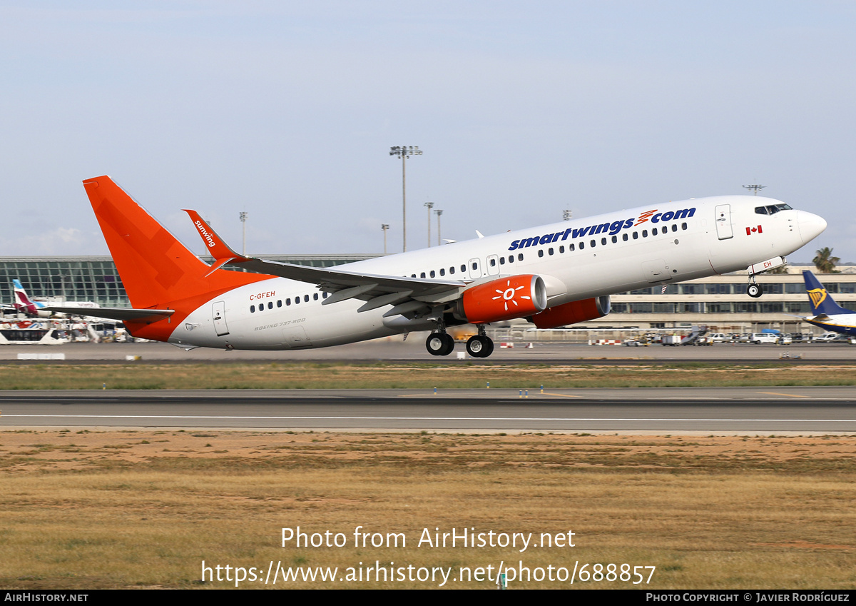 Aircraft Photo of C-GFEH | Boeing 737-8GS | Smartwings | AirHistory.net #688857