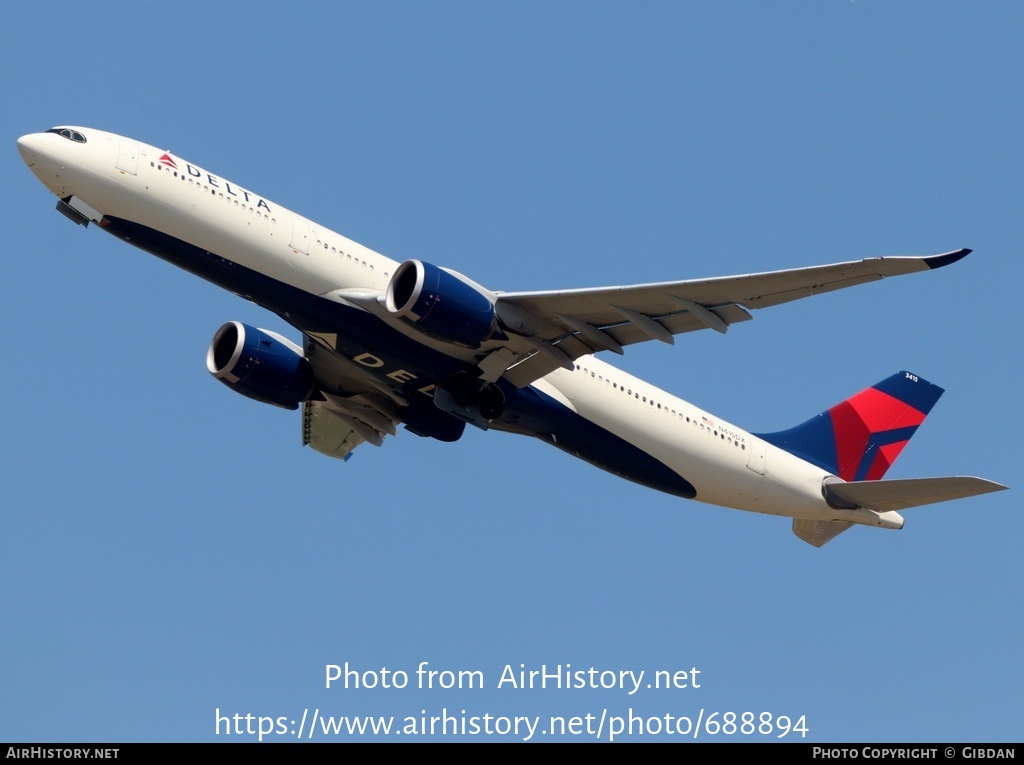 Aircraft Photo of N415DX | Airbus A330-941N | Delta Air Lines | AirHistory.net #688894