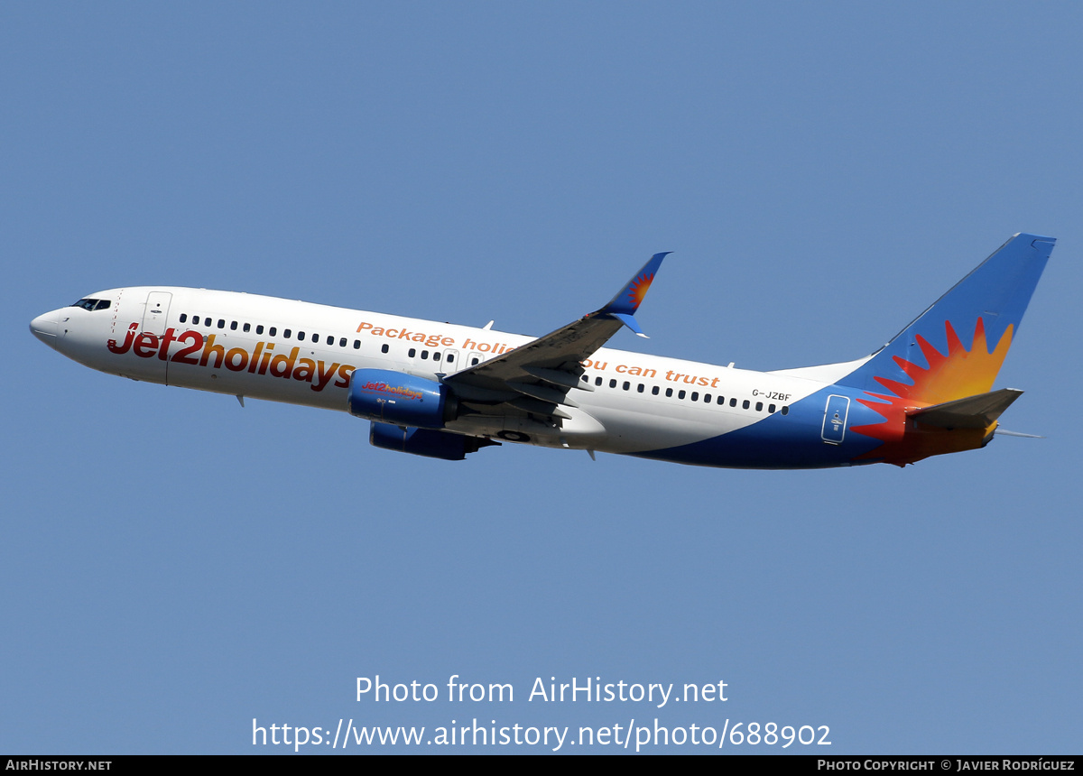 Aircraft Photo of G-JZBF | Boeing 737-8MG | Jet2 Holidays | AirHistory.net #688902