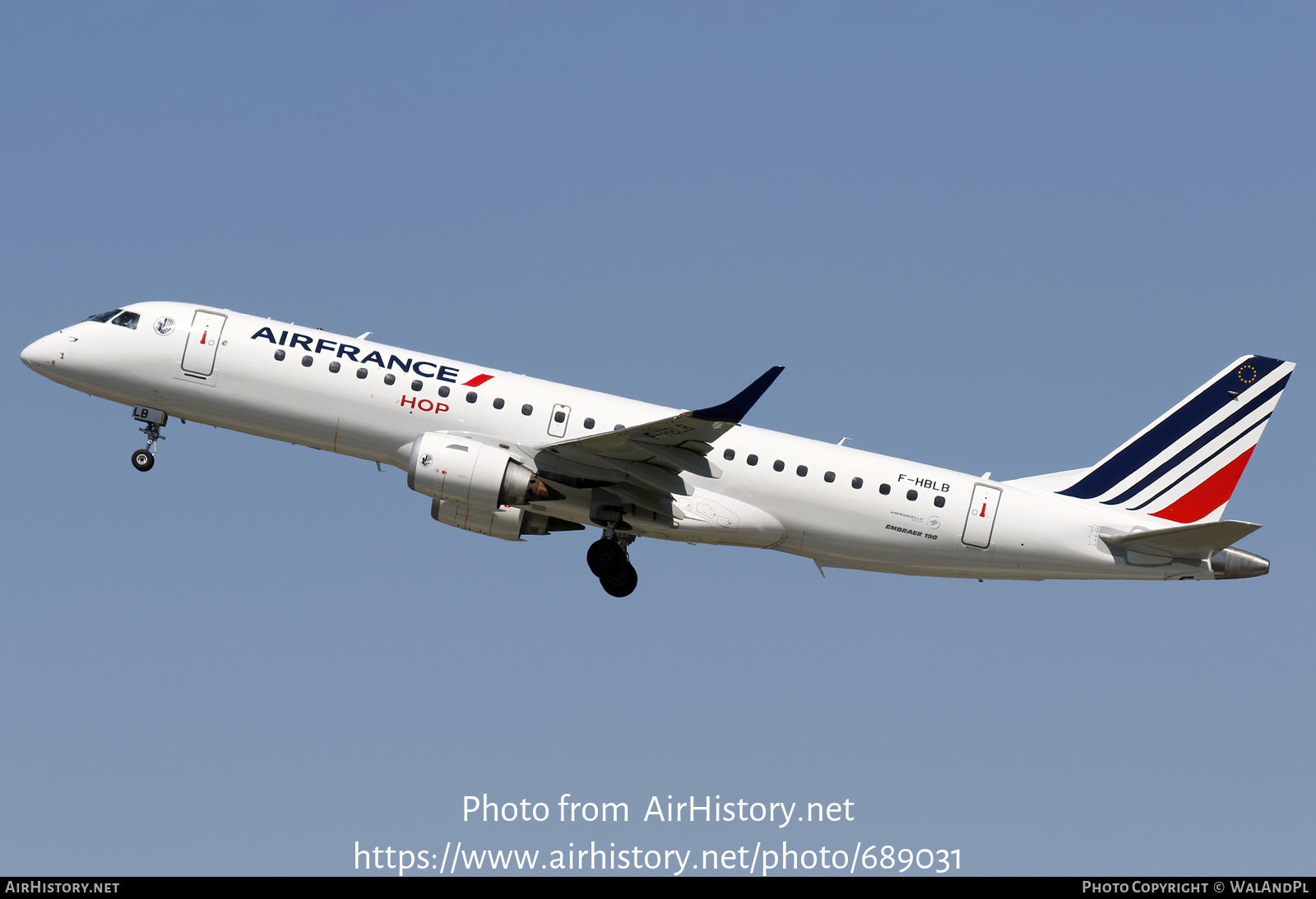 Aircraft Photo of F-HBLB | Embraer 190LR (ERJ-190-100LR) | Air France | AirHistory.net #689031