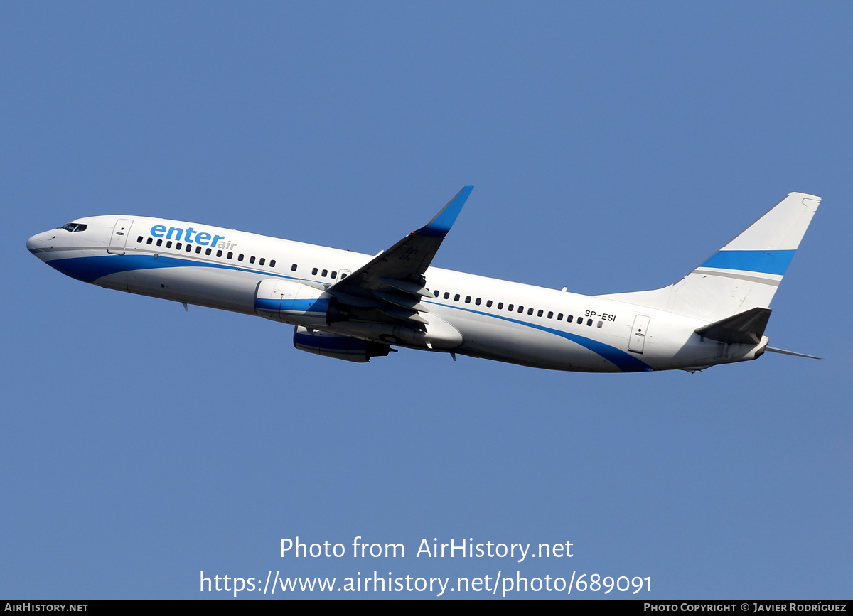 Aircraft Photo of SP-ESI | Boeing 737-8Q8 | Enter Air | AirHistory.net #689091