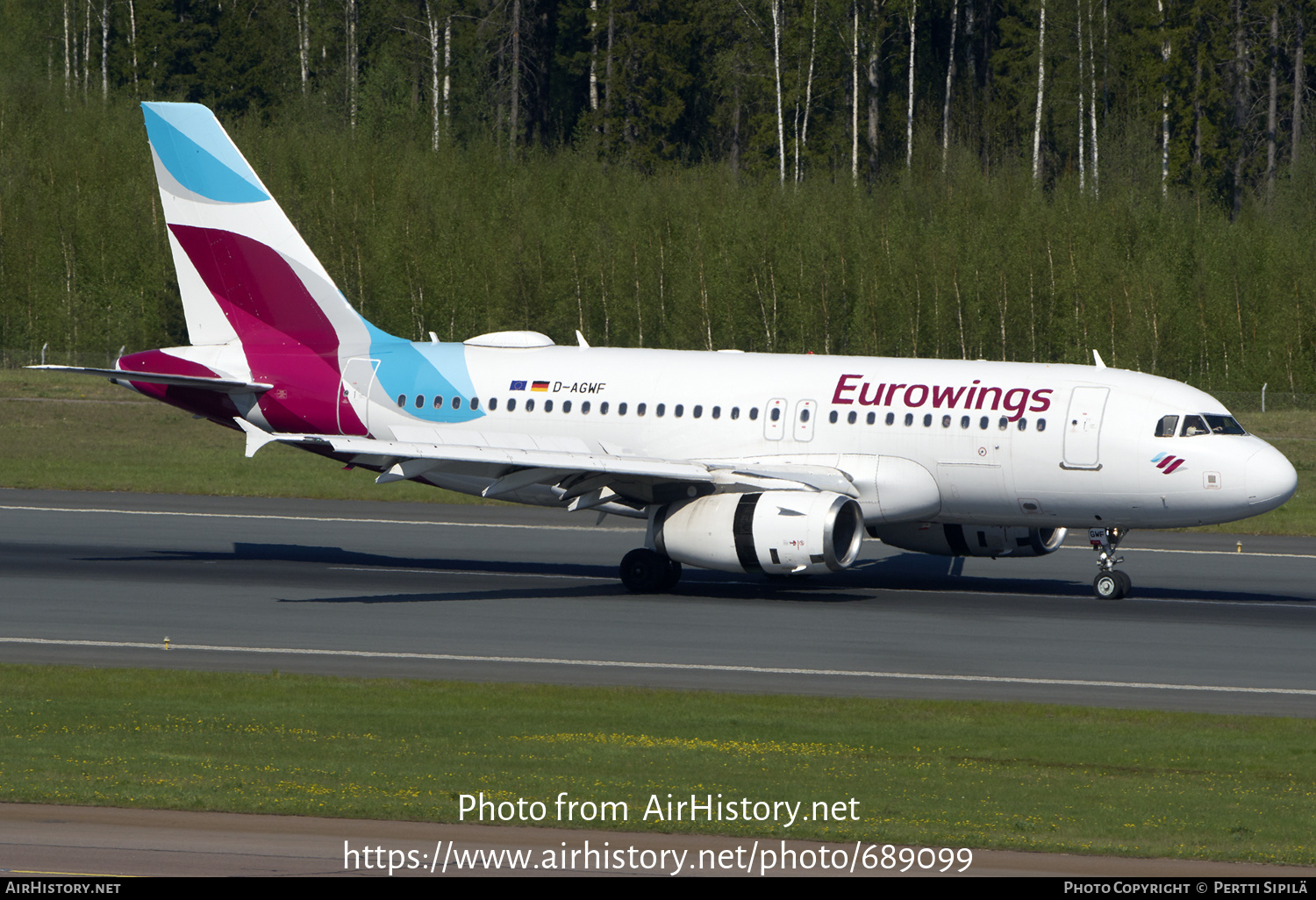 Aircraft Photo of D-AGWF | Airbus A319-132 | Eurowings | AirHistory.net #689099