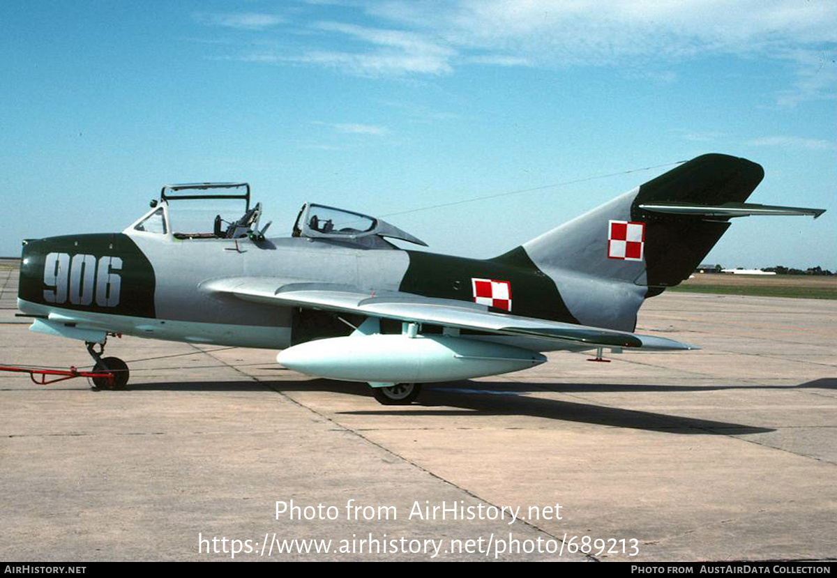 Aircraft Photo of VH-ADY / 906 | PZL-Mielec SBLim-2M (MiG-15UTI) | Poland - Air Force | AirHistory.net #689213