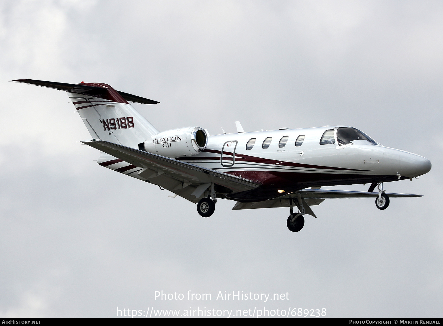 Aircraft Photo of N91BB | Cessna 525 CitationJet CJ1 | AirHistory.net #689238