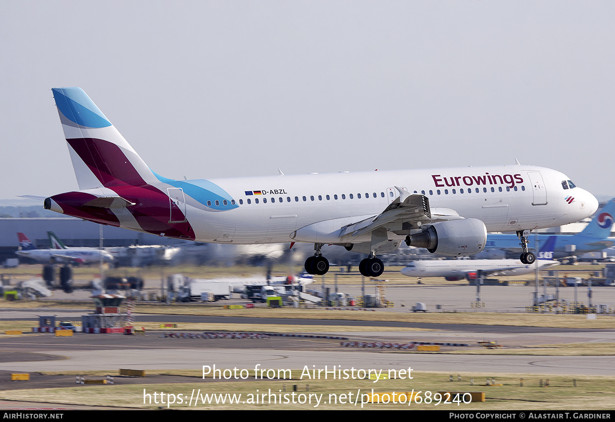 Aircraft Photo of D-ABZL | Airbus A320-216 | Eurowings | AirHistory.net #689240