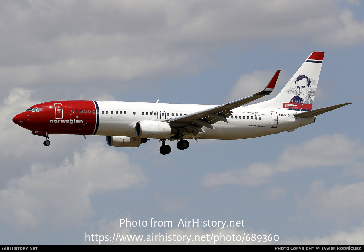 Aircraft Photo of LN-NIQ | Boeing 737-86N | Norwegian | AirHistory.net #689360