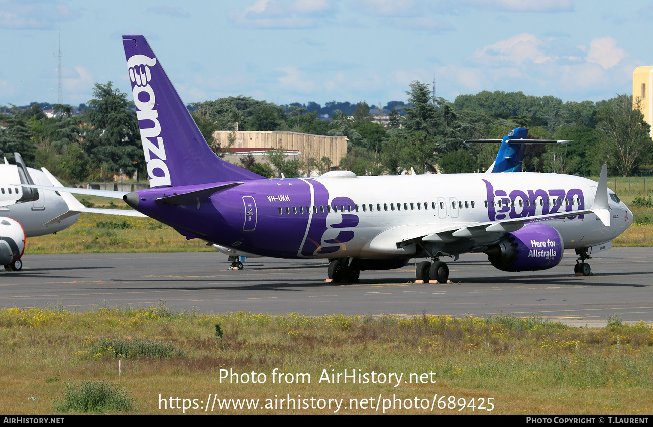 Aircraft Photo of VH-UKH | Boeing 737-8 Max 8 | Bonza Aviation | AirHistory.net #689425