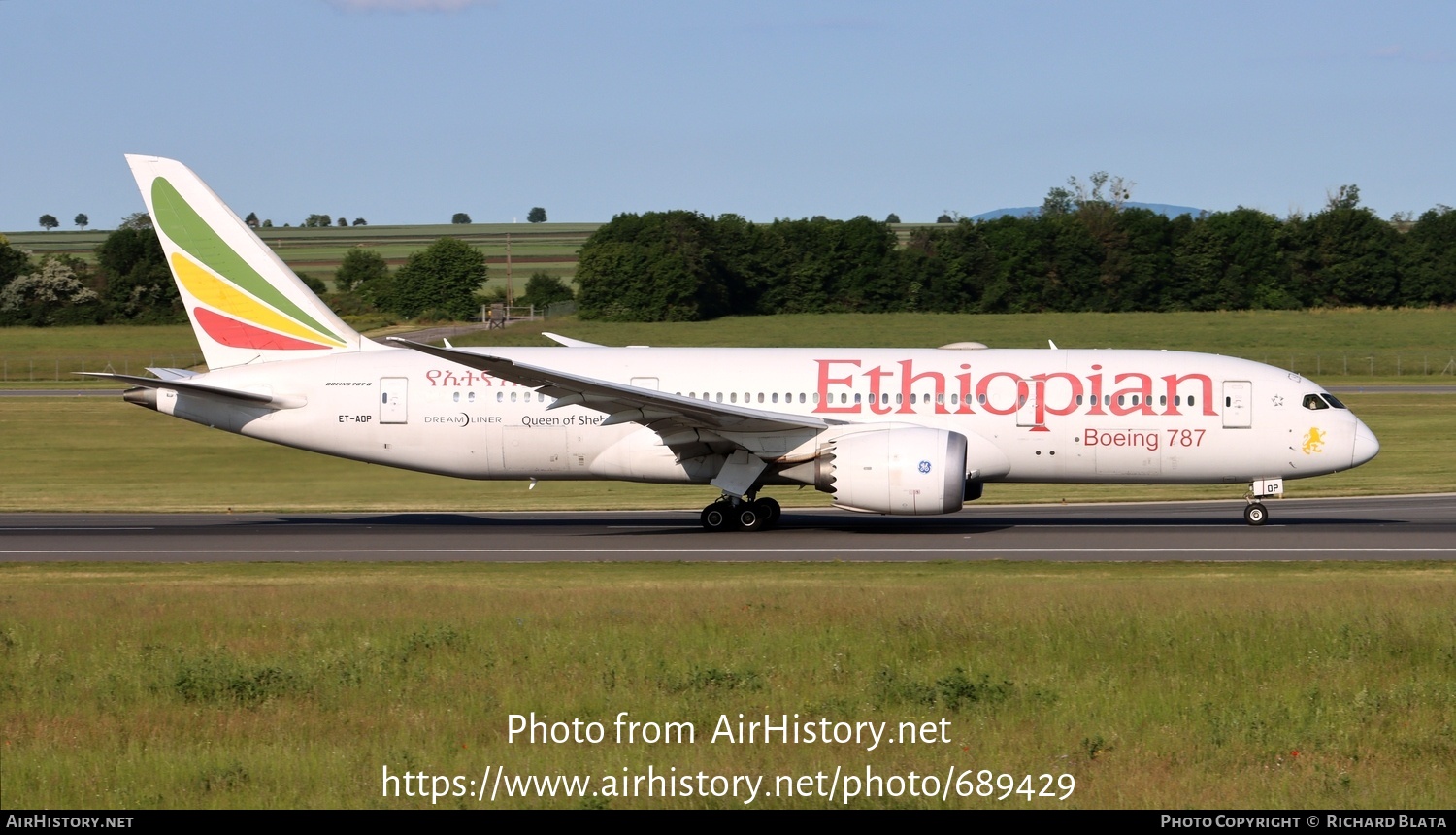 Aircraft Photo of ET-AOP | Boeing 787-8 Dreamliner | Ethiopian Airlines | AirHistory.net #689429