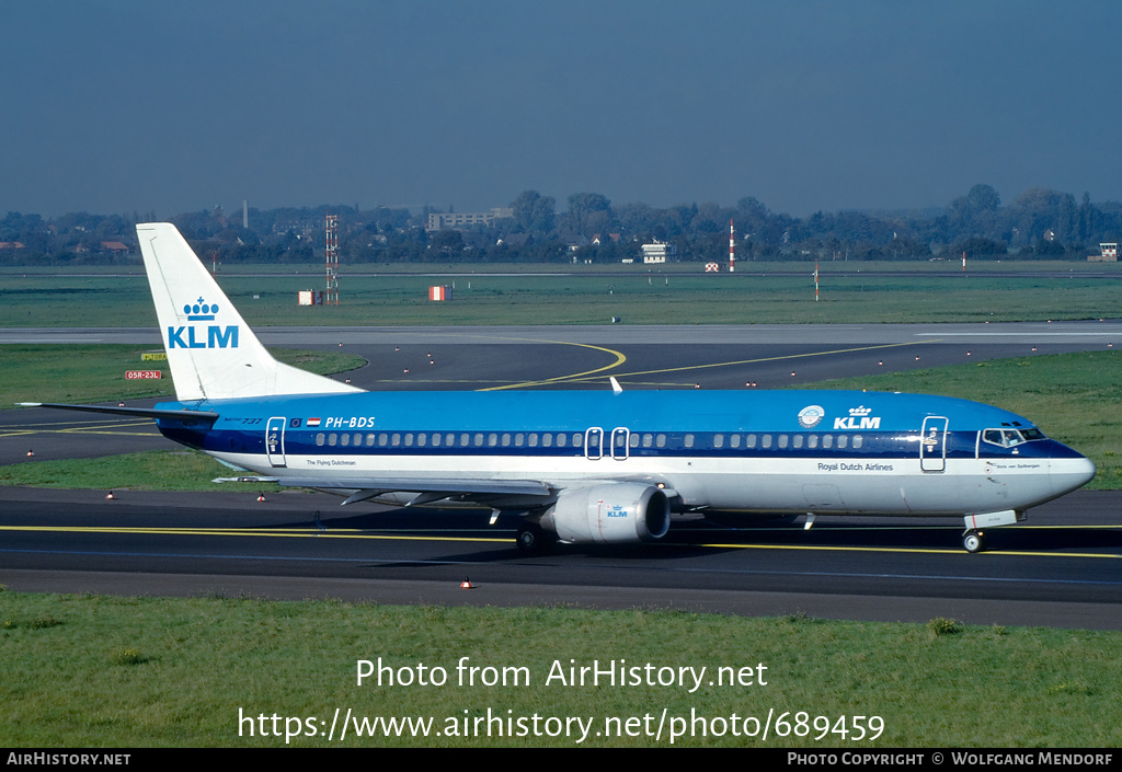 Aircraft Photo of PH-BDS | Boeing 737-406 | KLM - Royal Dutch Airlines | AirHistory.net #689459