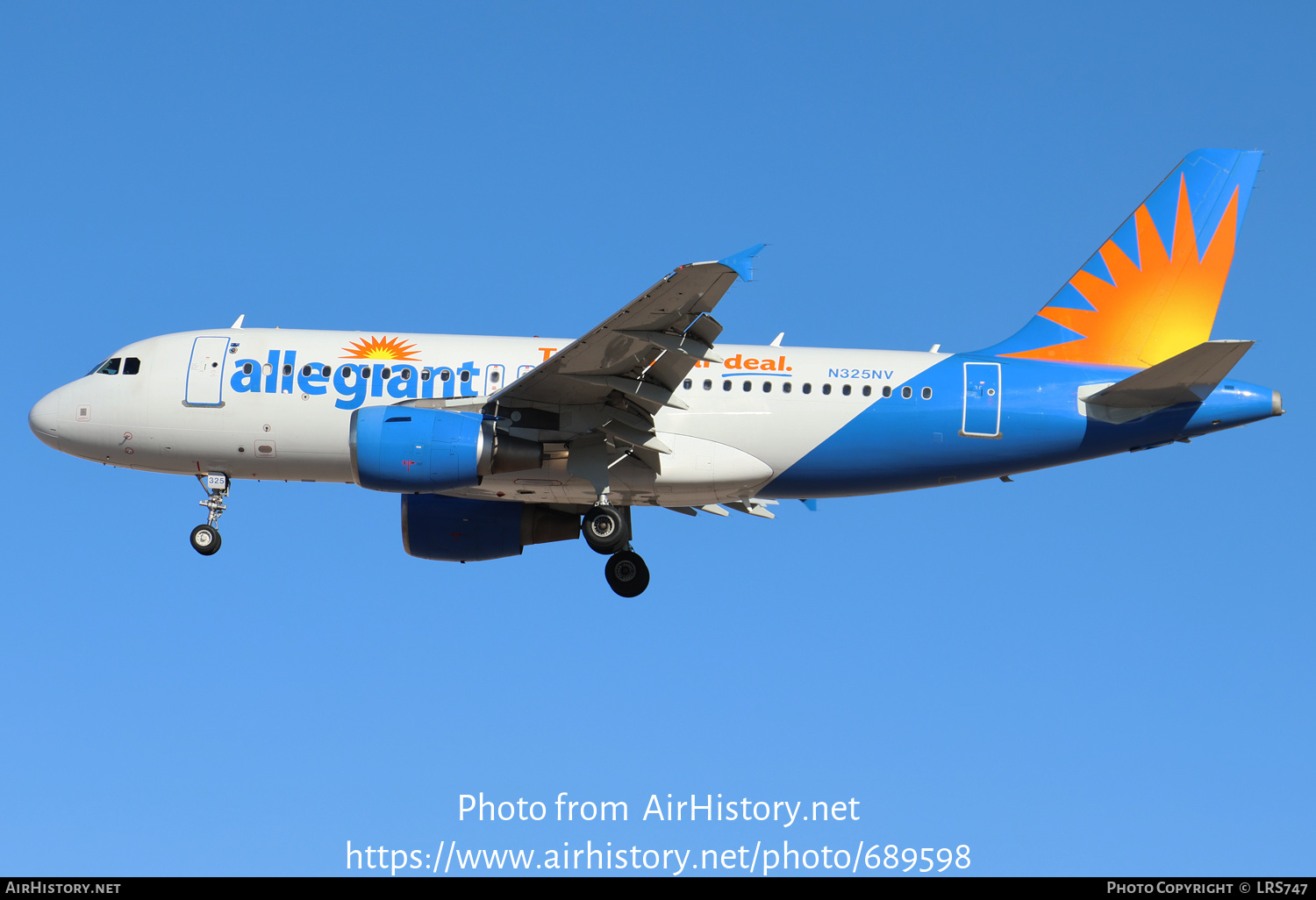 Aircraft Photo of N325NV | Airbus A319-112 | Allegiant Air | AirHistory.net #689598