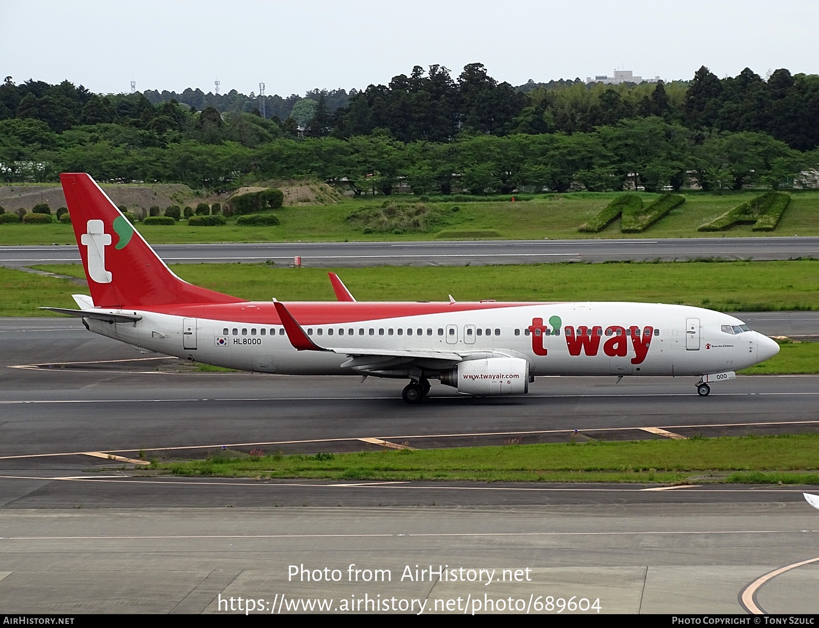 Aircraft Photo of HL8000 | Boeing 737-86N | T'way Air | AirHistory.net #689604