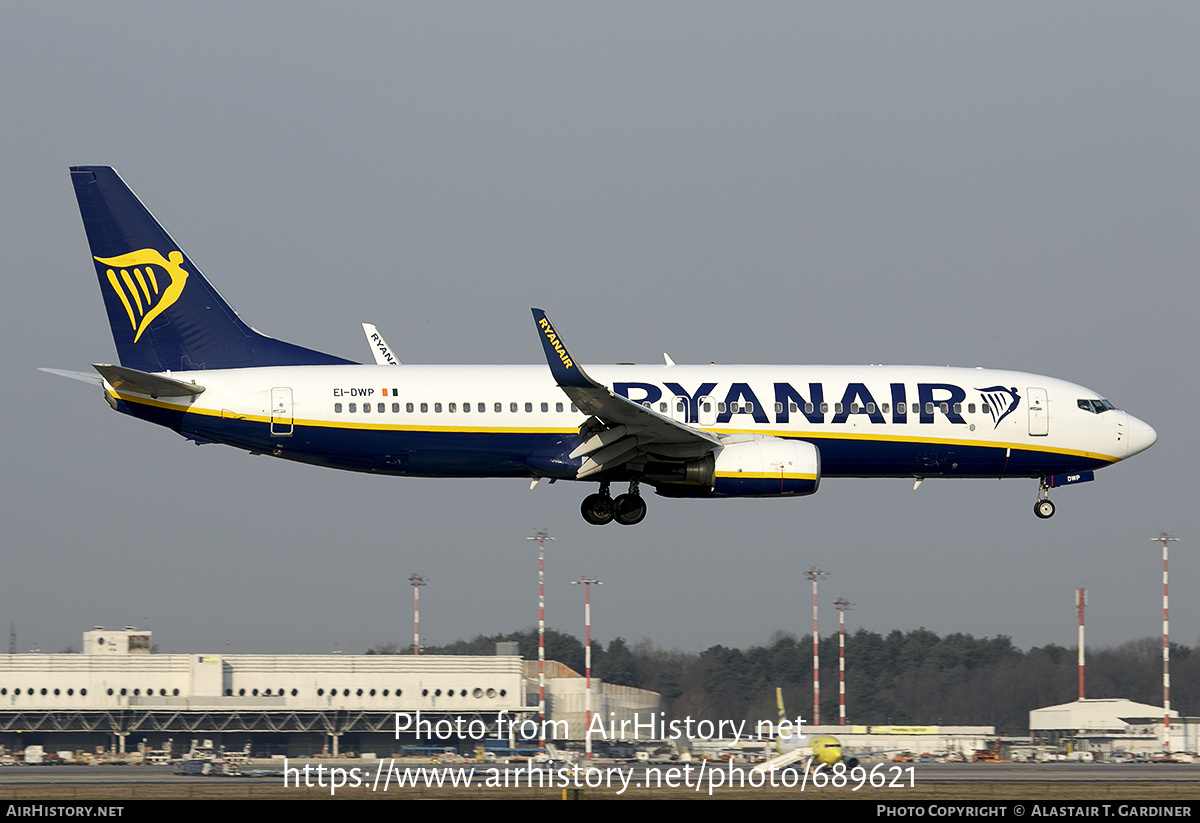 Aircraft Photo of EI-DWP | Boeing 737-8AS | Ryanair | AirHistory.net #689621