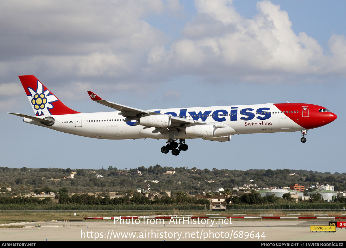 Aircraft Photo of HB-JMG | Airbus A340-313 | Edelweiss Air | AirHistory.net #689644