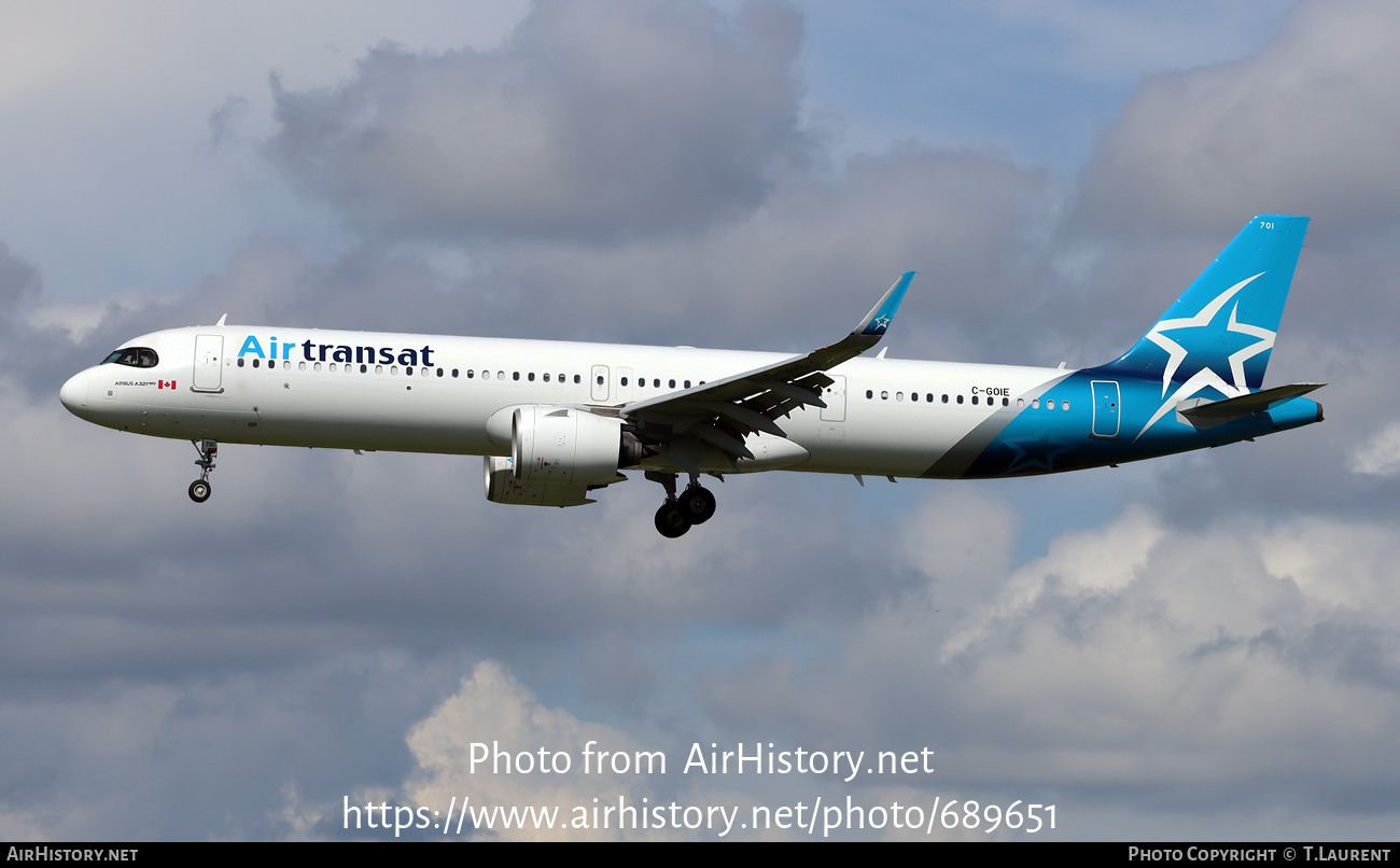 Aircraft Photo of C-GOIE | Airbus A321-271NX | Air Transat | AirHistory.net #689651