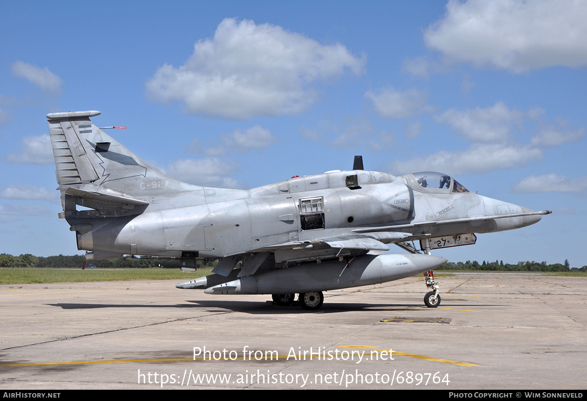 Aircraft Photo of C-927 | McDonnell Douglas A-4AR Skyhawk | Argentina - Air Force | AirHistory.net #689764