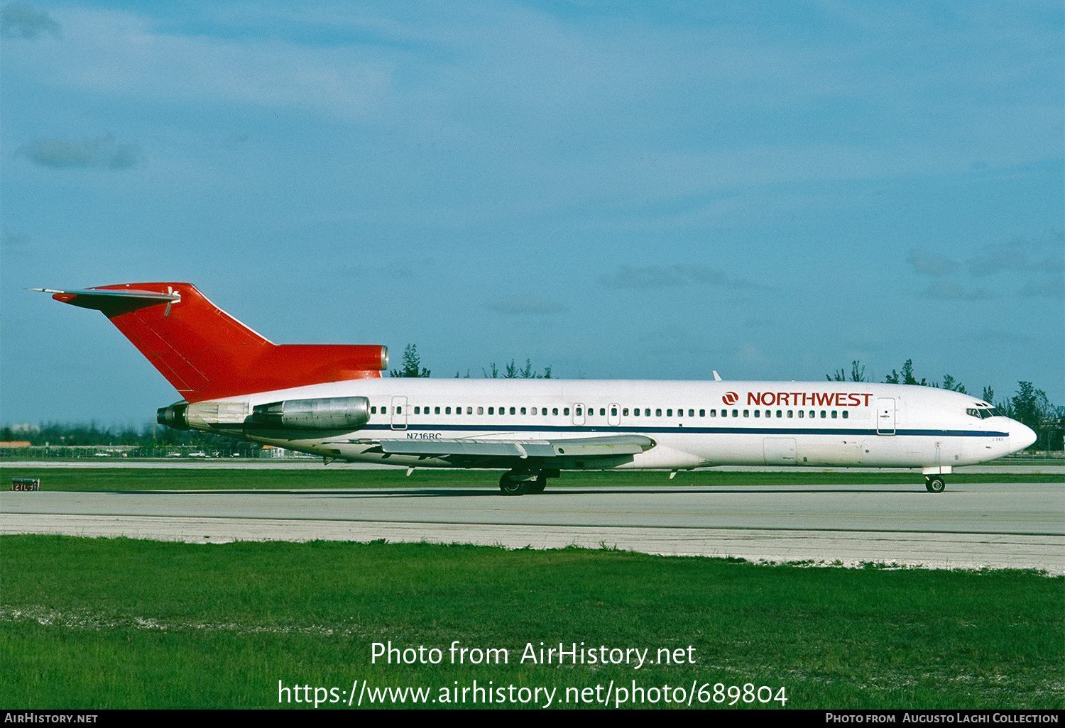 Aircraft Photo of N716RC | Boeing 727-2S7/Adv | Northwest Airlines | AirHistory.net #689804