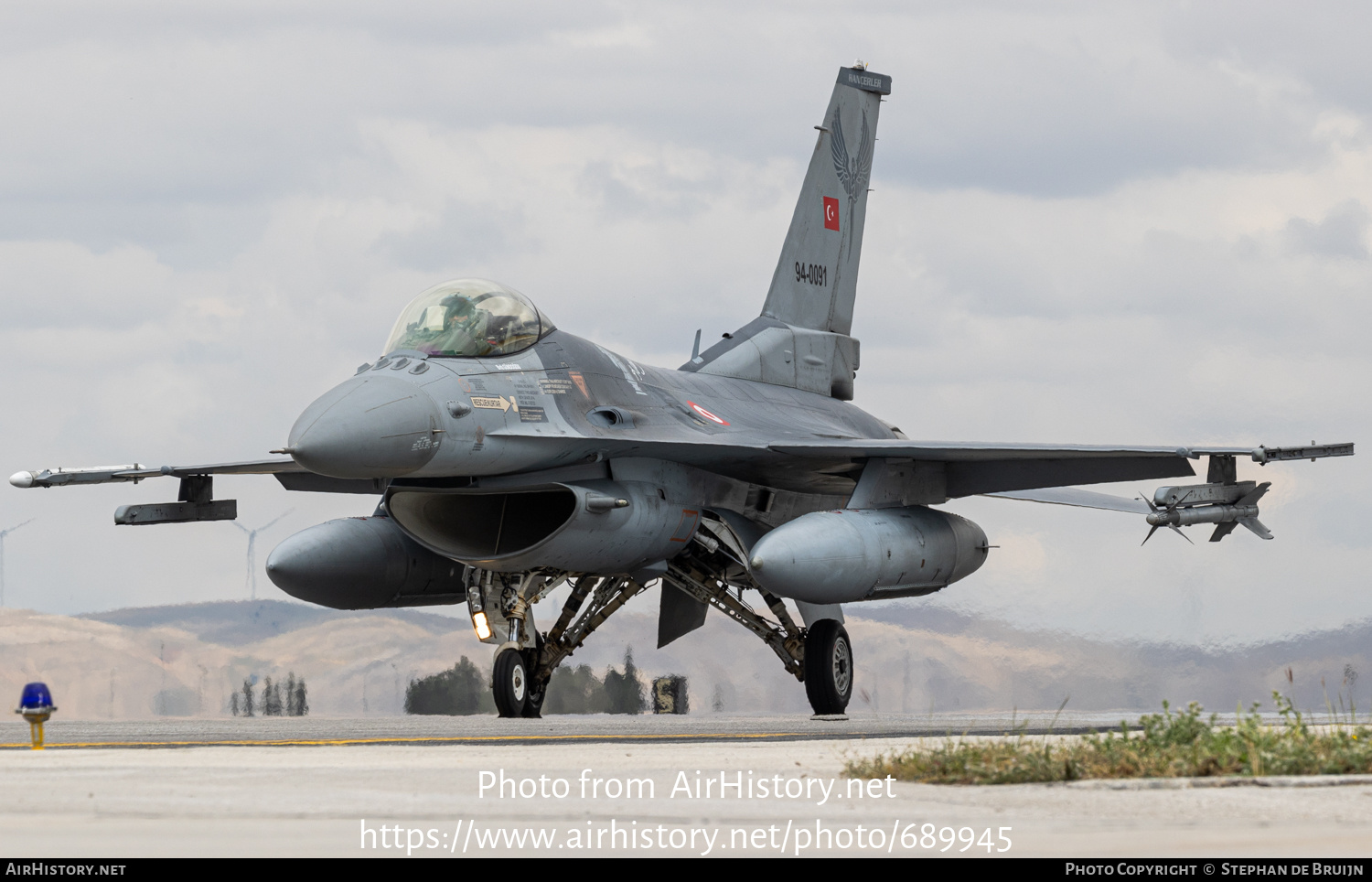 Aircraft Photo of 94-0091 | General Dynamics F-16C Fighting Falcon | Turkey - Air Force | AirHistory.net #689945