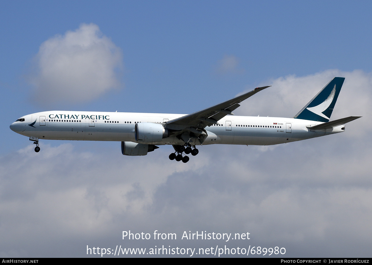 Aircraft Photo of B-HNR | Boeing 777-367/ER | Cathay Pacific Airways | AirHistory.net #689980