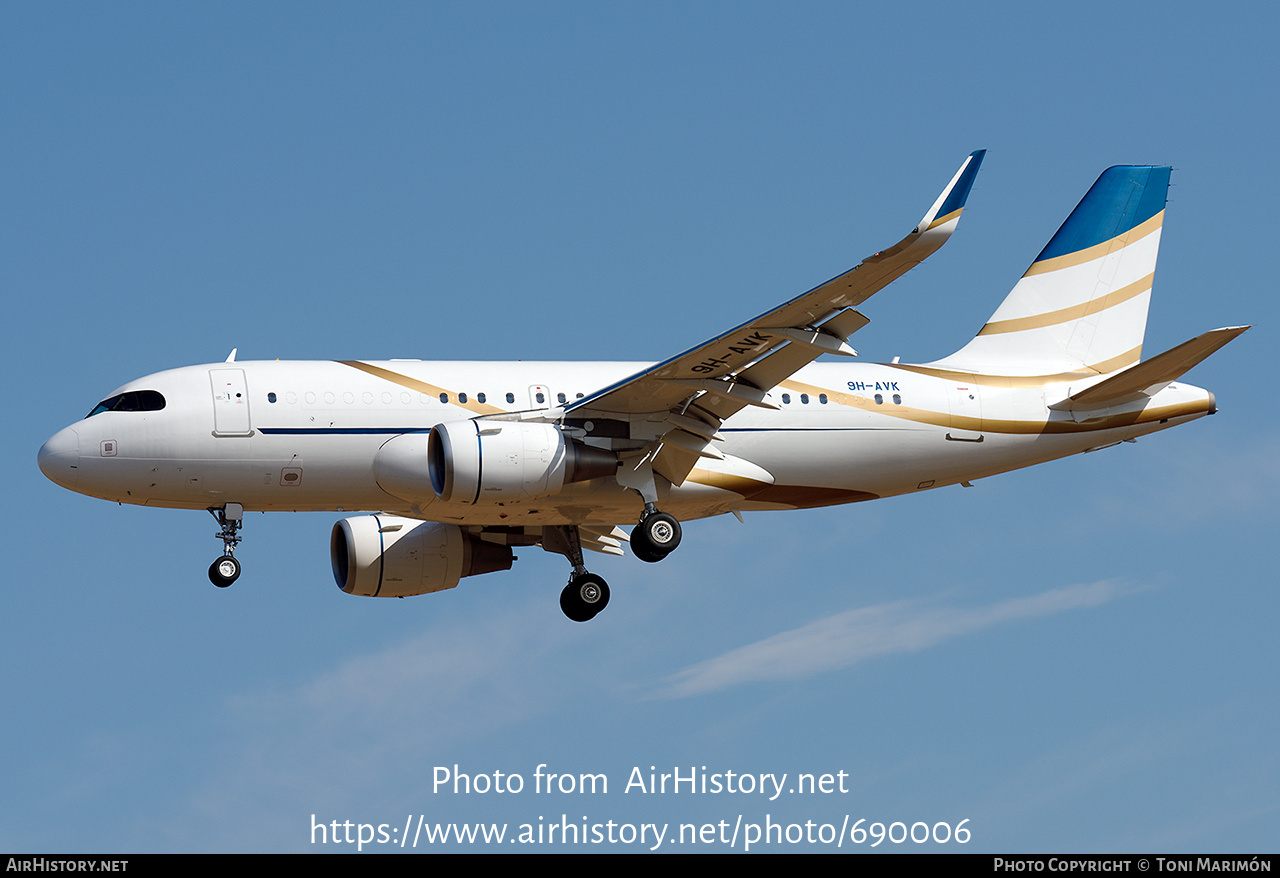 Aircraft Photo of 9H-AVK | Airbus ACJ319 (A319-115/CJ) | AirHistory.net #690006
