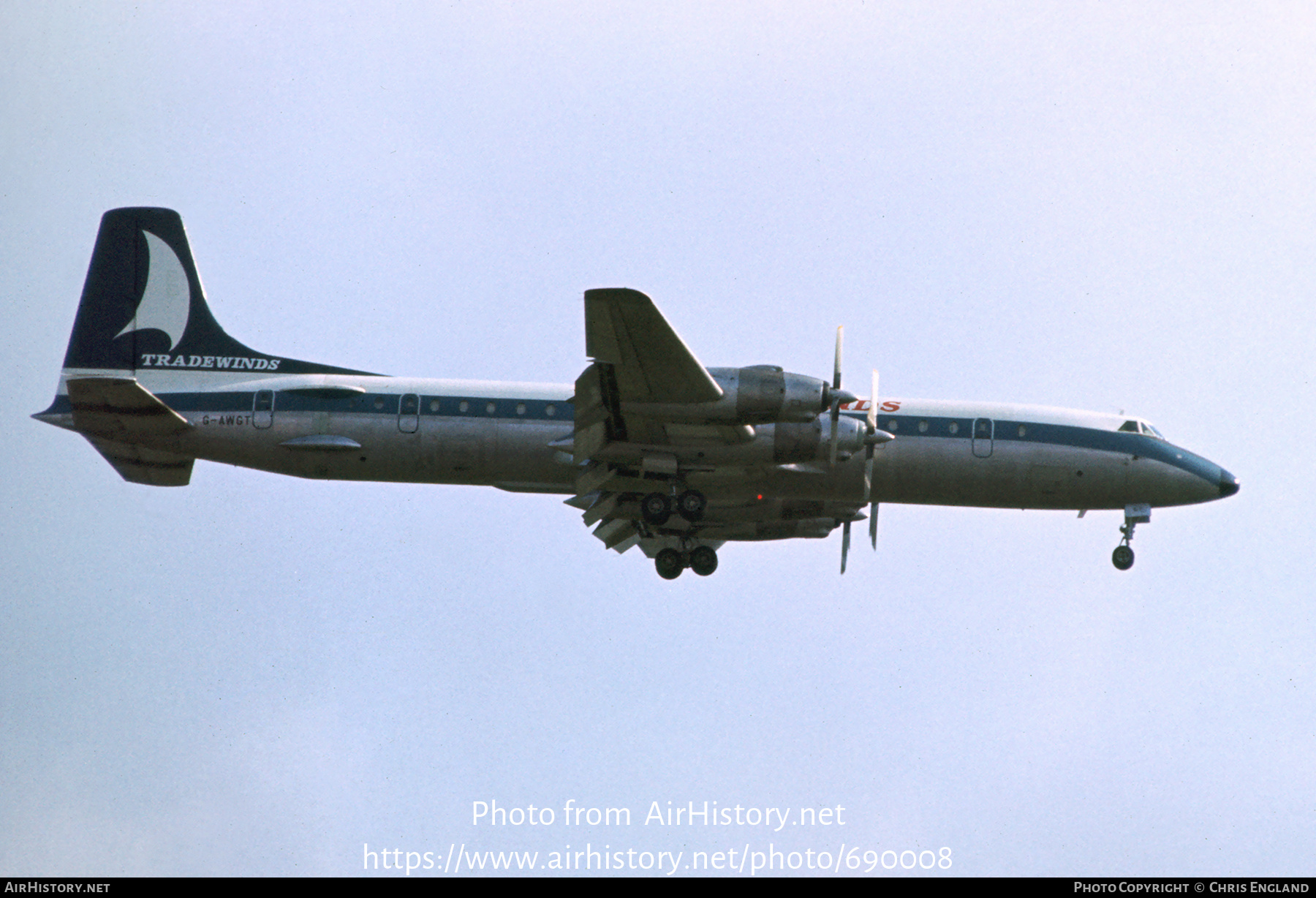 Aircraft Photo of G-AWGT | Canadair CL-44D4-1 | Tradewinds Airways | AirHistory.net #690008