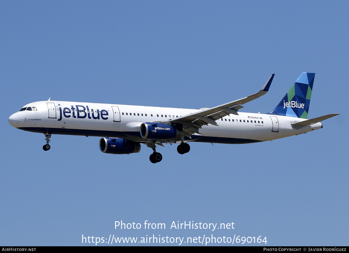 Aircraft Photo of N984JB | Airbus A321-231 | JetBlue Airways | AirHistory.net #690164