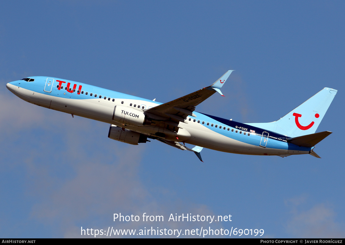 Aircraft Photo of G-FDZE | Boeing 737-8K5 | TUI | AirHistory.net #690199
