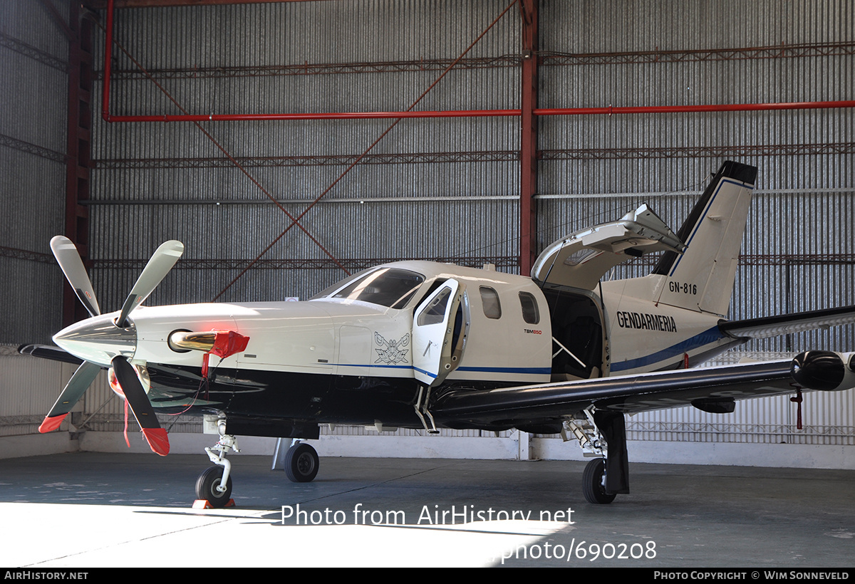 Aircraft Photo of GN-816 | Socata TBM-850 (700N) | Argentina - Gendarmeria | AirHistory.net #690208