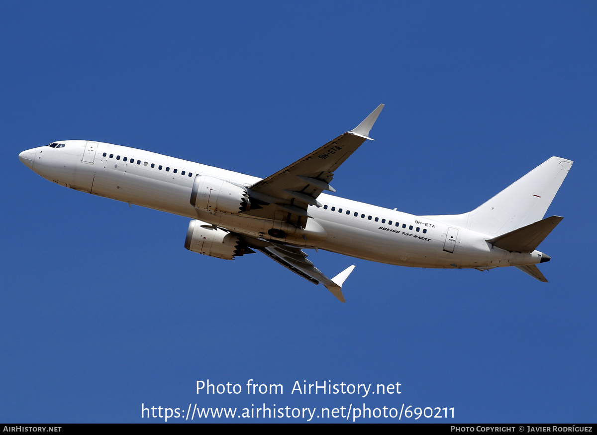 Aircraft Photo of 9H-ETA | Boeing 737-8 Max 8 | AirHistory.net #690211