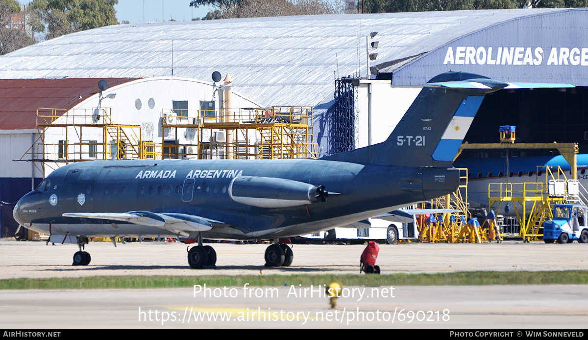 Aircraft Photo of 0742 | Fokker F28-3000MC Fellowship | Argentina - Navy | AirHistory.net #690218