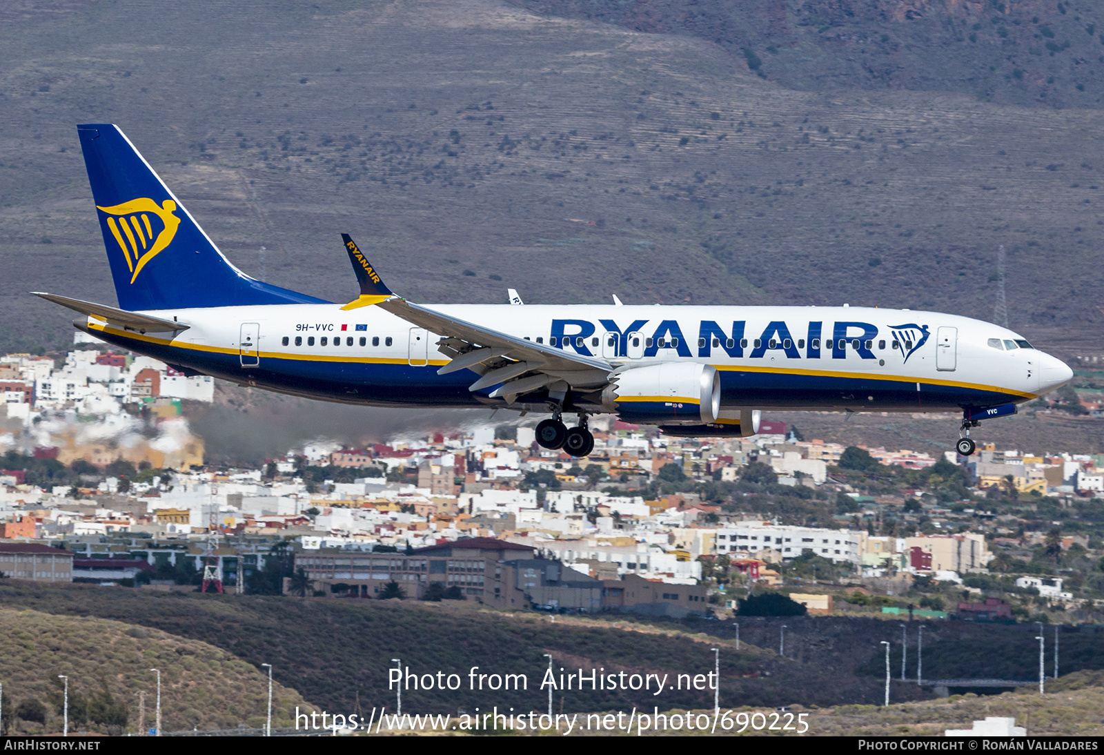 Aircraft Photo of 9H-VVC | Boeing 737-8200 Max 200 | Ryanair | AirHistory.net #690225