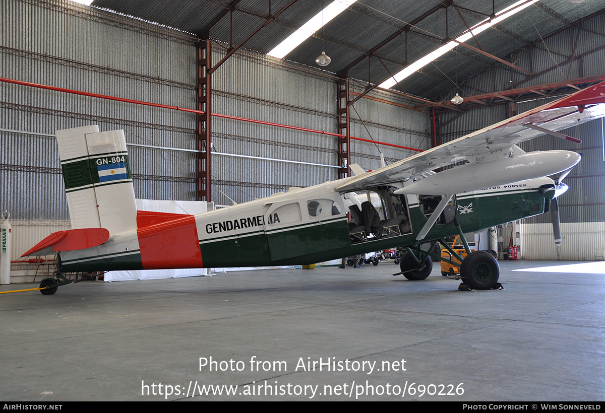 Aircraft Photo of GN-804 | Pilatus PC-6/B2-H2 Turbo Porter | Argentina - Gendarmeria | AirHistory.net #690226