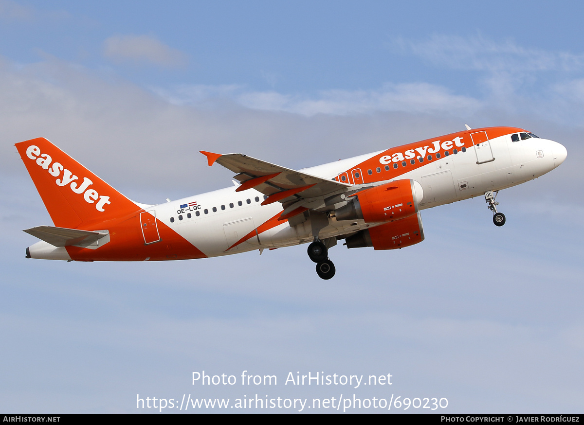 Aircraft Photo of OE-LQC | Airbus A319-111 | EasyJet | AirHistory.net #690230