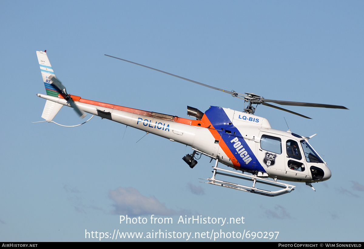 Aircraft Photo of LQ-BIS / S-169 | Aerospatiale AS-350B-3 Ecureuil | Policia | AirHistory.net #690297
