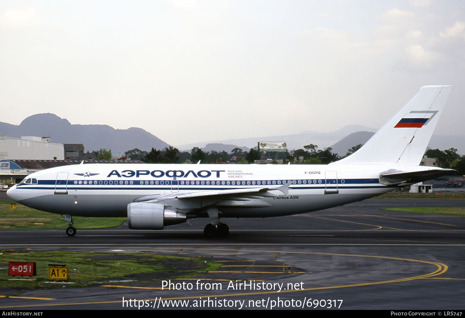 Aircraft Photo of F-OGYQ | Airbus A310-324/ET | Aeroflot - Russian International Airlines | AirHistory.net #690317