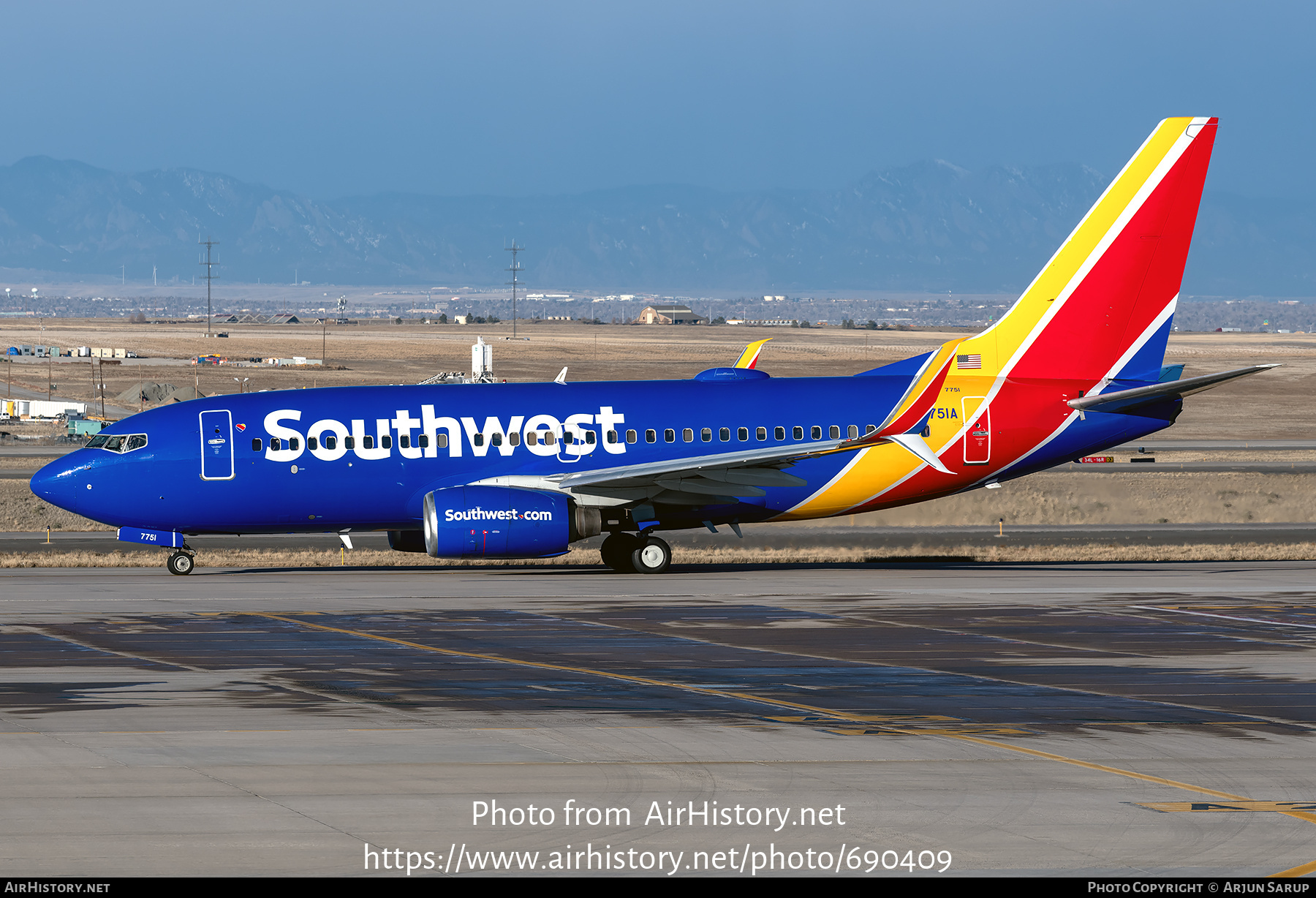 Aircraft Photo of N7751A | Boeing 737-7BD | Southwest Airlines | AirHistory.net #690409