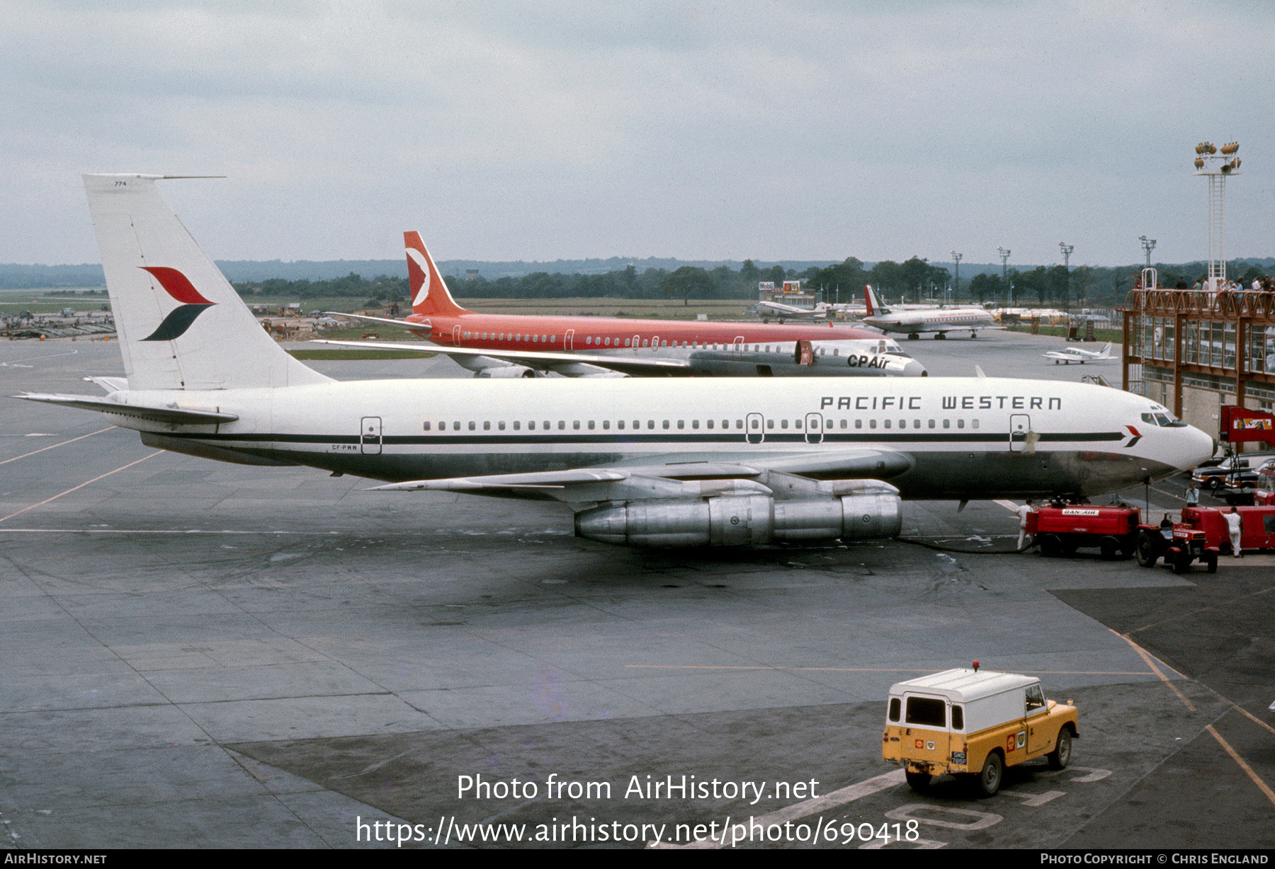 Aircraft Photo of CF-PWW | Boeing 707-138B | Pacific Western Airlines | AirHistory.net #690418