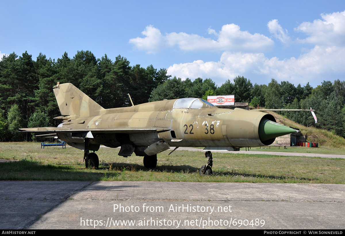 Aircraft Photo of 2238 | Mikoyan-Gurevich MiG-21SPS | Germany - Air Force | AirHistory.net #690489