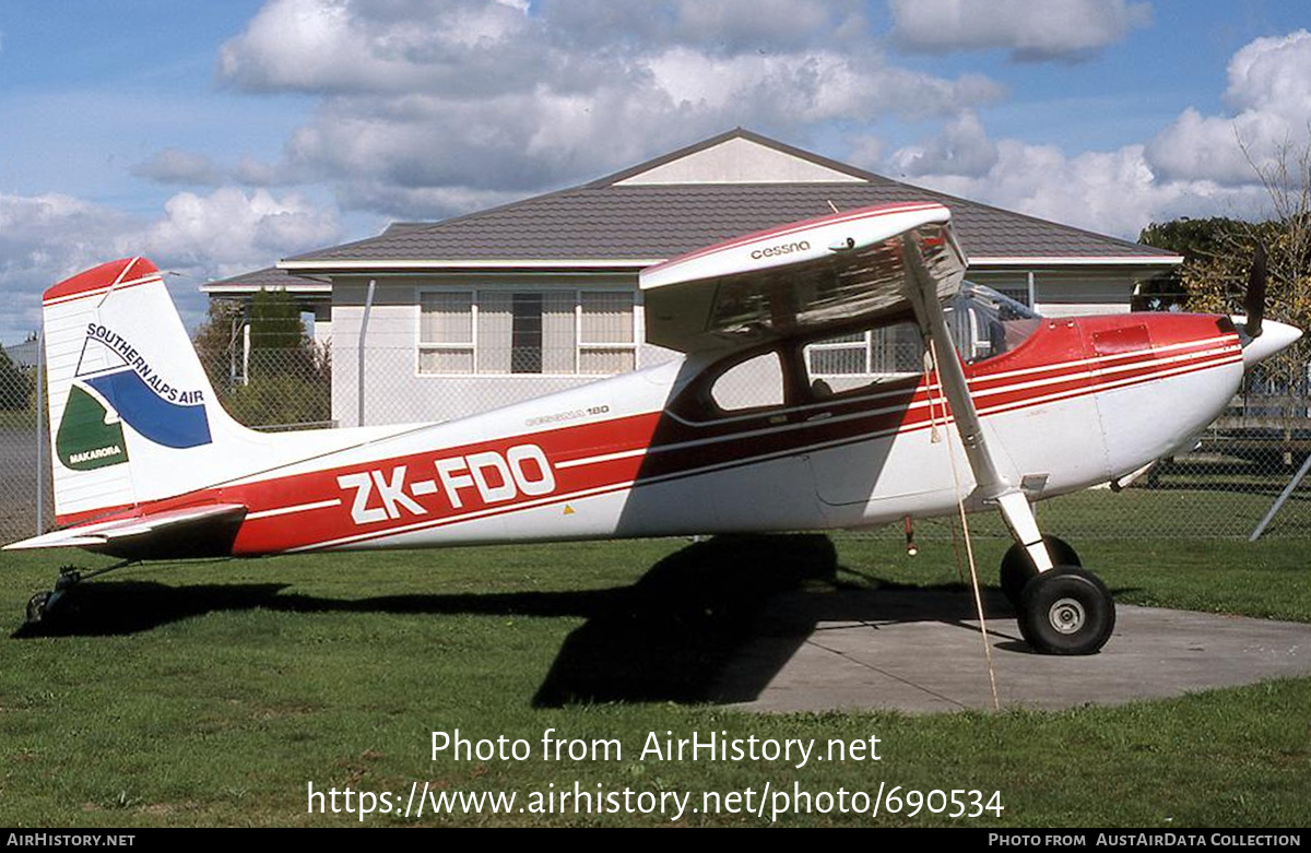 Aircraft Photo of ZK-FDO | Cessna 180A | Southern Alps Air | AirHistory.net #690534